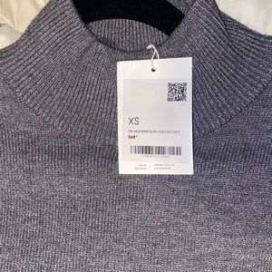 Oak +Fort Grey Turtleneck Sweater